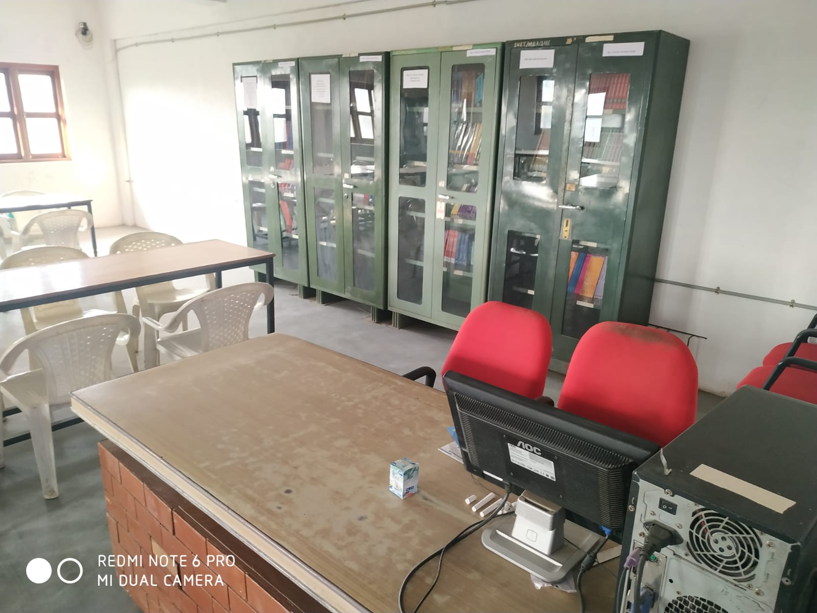 Library book cabinets and issue desk