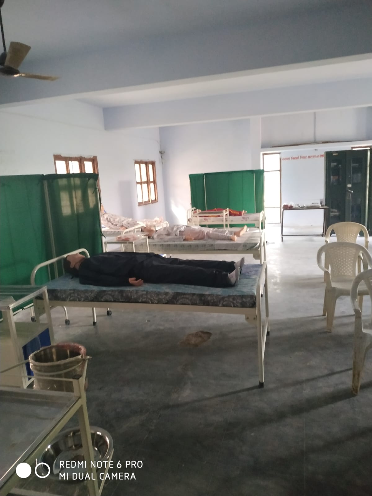 Wide view of the nursing skills laboratory